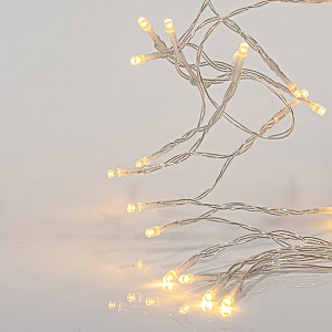 EUROLAMP ΣΕΙΡΑ, 24 LED 3mm, ΜΠΑΤΑΡΙΑΣ 3xAA, 8 ΠΡΟΓΡΑΜΜΑΤΑ & ΜΝΗΜΗ, TIMER, ΔΙΑΦΑΝΟ PVC ΚΑΛΩΔΙΟ, ΘΕΡΜΟ ΛΕΥΚΟ LED ANA 10cm, ΠΡΟΕΚΤΑΣΗ ΠΑΡΟΧΗΣ 30cm, IP44 (DISPLAY BOX 24τμχ) 600-05441