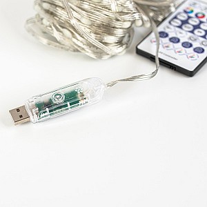 EUROLAMP ΣΕΙΡΑ, 100 SMART MINI LED, USB, ΔΙΑΧΕΙΡΙΣΗ ΜΕΣΩ ΕΦΑΡΜΟΓΗΣ, ΤΗΛΕΧΕΙΡΙΣΤΗΡΙΟ, ΔΙΑΦΑΝΟ ΠΛΑΚΕ ΧΑΛΚΙΝΟ ΚΑΛΩΔΙΟ, RGB LED ΑΝΑ 10cm, ΠΡΟΕΚΤΑΣΗ ΠΑΡΟΧΗΣ 2m, IP20 600-11783