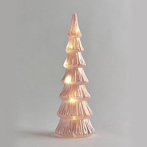 EUROLAMP ΓΥΑΛΙΝΟ ΔΕΝΤΡΑΚΙ,ΡΟΖ, ΦΩΤΙΖΟΜΕΝΟ, 10,5x32cm 600-42806