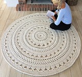 FIDELIO ΧΑΛΙ ΣΤΡΟΓΓΥΛΟ (CHAKRA MACRAME) ΔΙΑΣΤΑΣΕΙΣ.Φ120ΕΚ.  ΥΛΙΚΟ.100%ΒΑΜΒΑΚΙ FD-CHKR