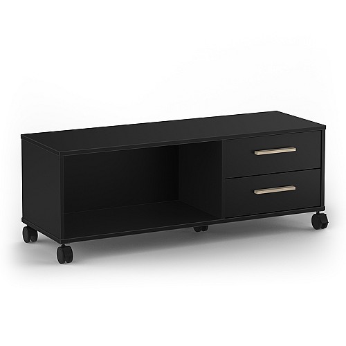 Moon έπιπλο τηλεόρασης 119x40x43,5εκ. Μαύρο ματ με ροδάκια 015.CB95