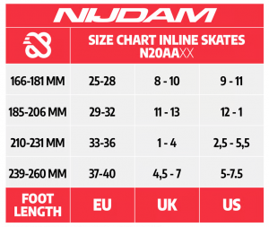 Nijdam&reg; Nijdam Inline Skates Ρυθμιζόμενα Go Crossing N20AA03
