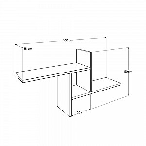 MULTIHOME ΡΑΦΙΕΡΑ ΤΟΙΧΟΥ RAFAELO ΠΡΑΣΙΝΗ 100x50x18 RAF-04-YY-1