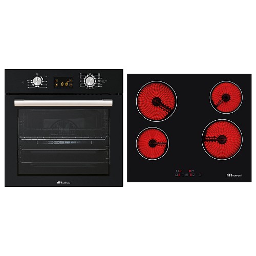 ΣΕΤ ΦΟΥΡΝΟΣ MH-6060 BLACK GLASS + ΕΣΤΙΑ ΚΕΡΑΜΙΚΗ MH-6135 MULTIHOME