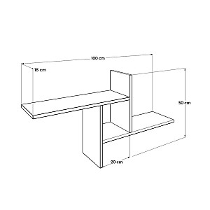 MULTIHOME ΡΑΦΙΕΡΑ ΤΟΙΧΟΥ RAFAELO ΠΡΑΣΙΝΗ 100x50x18 RAF-04-YY-1