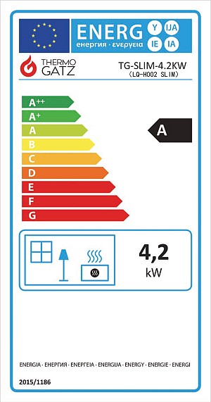 THERMOGATZ Θερμάστρα Υγραερίου SLIM TG-SLIM-4.2KW BLACK 02.204.199