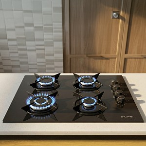 SILIFO SF6107 Εστία Υγραερίου 60cm Μαύρη