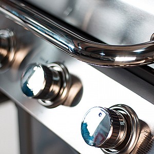 BORMANN Elite BBQ5030 Ψησταριά Υγραερίου Inox με Μαντεμένια Σχάρα 3 Εστιών