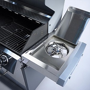 BORMANN Elite BBQ5040 Ψησταριά Υγραερίου Inox με Μαντεμένια Σχάρα 3+1 Εστίες