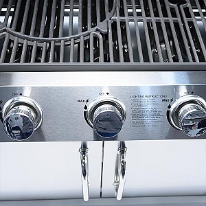 BORMANN Elite BBQ5040 Ψησταριά Υγραερίου Inox με Μαντεμένια Σχάρα 3+1 Εστίες