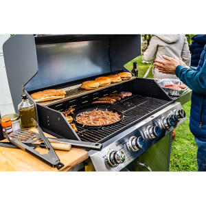 BORMANN Elite BBQ5100 Ψησταριά Υγραερίου Inox με Μαντεμένια Σχάρα 5+1 Εστίες
