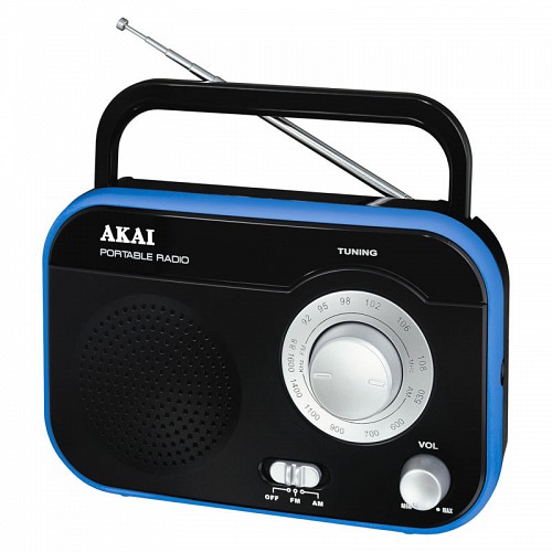 AKAI PR003A-410B ΜΑΥΡΟ ΦΟΡΗΤΟ ΡΑΔΙΟΦΩΝΟ 1W