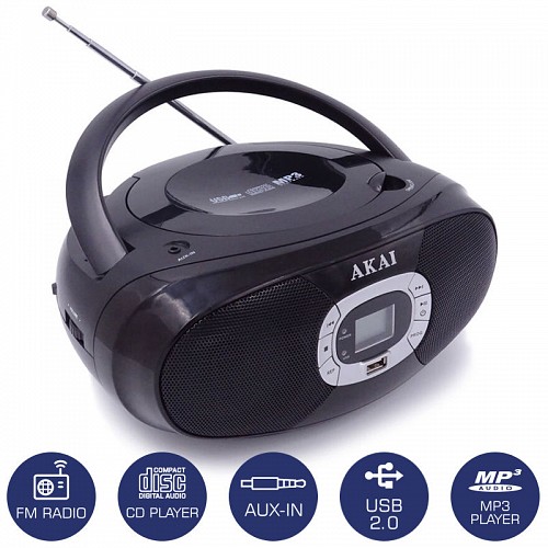 AKAI BM004A-614 ΦΟΡΗΤΟ ΡΑΔΙΟ / CD / USB