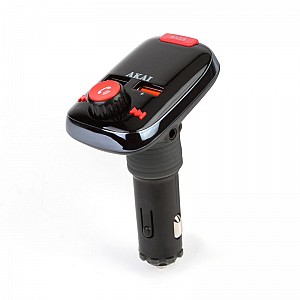 AKAI FMT-74BT FM TRANSMITTER ΜΕ HANDS FREE, ΦΟΡΤΙΣΤΗ ΑΥΤΟΚΙΝΗΤΟΥ, BLUETOOTH, AUX-IN/OUT, MICRO SD ΚΑΙ 2 USB