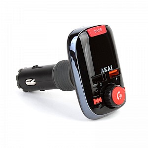 AKAI FMT-74BT FM TRANSMITTER ΜΕ HANDS FREE, ΦΟΡΤΙΣΤΗ ΑΥΤΟΚΙΝΗΤΟΥ, BLUETOOTH, AUX-IN/OUT, MICRO SD ΚΑΙ 2 USB