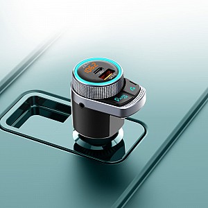 Akai FMT-80BT FM transmitter και φορτιστής με Bluetooth, Fast Charge USB & USB Type-C, LED και Hands Free με noise cancellation