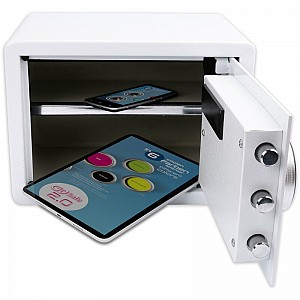 Olympia GOsafe 2.0 120FP GR White Χρηματοκιβώτιο με δακτυλικό αποτύπωμα και ηλεκτρονική κλειδαριά 16 L ? 25 x 35 x 25 cm