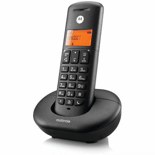 Motorola E201 Black Ασύρματο τηλέφωνο με ανοιχτή ακρόαση, call block και Do Not Disturb