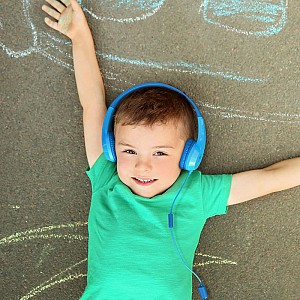 Motorola JR200 Blue Οn ear παιδικά ακουστικά Hands Free με splitter