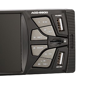 OSIO ACO-6600 ΡΑΔΙΟ USB ΑΥΤΟΚΙΝΗΤΟΥ ΜΕ ΜΕΓΑΛΗ ΟΘΟΝΗ, BLUETOOTH, 2 USB, MICRO SD, ΚΑΙ AUX-IN