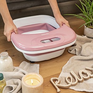 First Austria FA-8116-2-PI Ροζ αναδιπλούμενο υδρομασάζ ποδιών με θέρμανση νερού, φυσαλίδες και υπέρυθρες - 450W