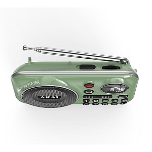 Akai APR-500 Φορητό ραδιόφωνο με Bluetooth, USB, TF, REC, έξοδο ακουστικών και οθόνη - 2.5W