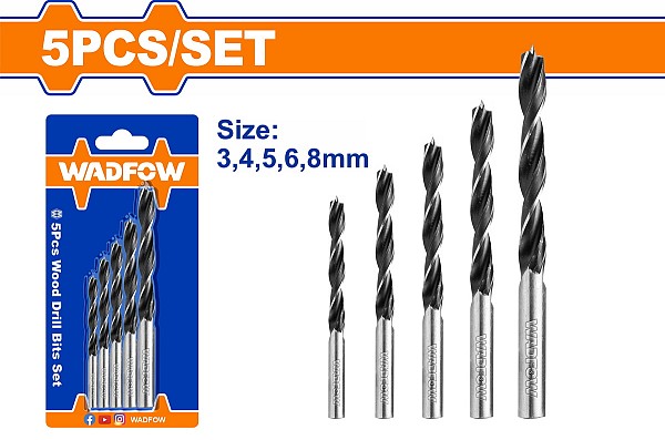 WADFOW ΣΕΤ ΤΡΥΠΑΝΙΑ ΞΥΛΟΥ 5ΤΕΜ (WSJ3K01)