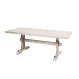 Woodwell MAISON WESTERN Τραπέζι Τραπεζαρίας, Ξύλο Mango Antique Άσπρο Ε-00016572 ΕΙ927