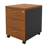 Woodwell ΣΥΡΤΑΡΙΕΡΑ Τροχήλατη, Με 3 συρτάρια, Απόχρωση Dark Grey - Cherry Ε-00020184 ΕΟ994,1