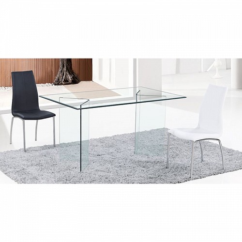Woodwell GLASSER Τραπέζι - Γραφείο Διάφανο Γυαλί 12mm Ε-00014934 ΕΜ727
