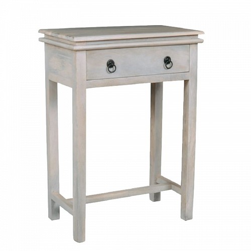 Woodwell MAISON CONSOLE Έπιπλο Κονσόλα 1 Συρτάρι, Ξύλο Mango Antique Άσπρο Ε-00017556 ΕΙ929,1