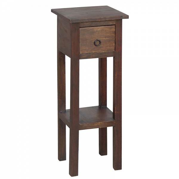 Woodwell CLASSIC Stand - Τραπεζάκι Βοηθητικό H.65cm - 1 Συρτάρι, Ξύλο Sheesham Καρυδί Ε-00007105 ΕS391,1