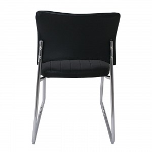 Woodwell VENUS Καρέκλα Γραφείου Επισκέπτη, Στοιβαζόμενη Μέταλλο Χρώμιο, Pu Μαύρο Ε-00018724 ΕΟ554,1