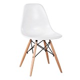 Woodwell ART Wood Καρέκλα Τραπεζαρίας - Κουζίνας, Πόδια Οξιά, Κάθισμα PP Άσπρο - 1 Step K/D Ε-00019274 ΕΜ123,1W