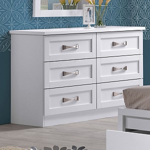 Woodwell LIFE Συρταριέρα με 6 Συρτάρια, Απόχρωση Άσπρο Ε-00014844 ΕΜ364,1