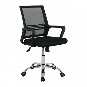 Woodwell BF2110 Πολυθρόνα Γραφείου Μέταλλο Χρώμιο, Mesh Μαύρο Ε-00022063 ΕΟ256