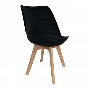 Woodwell MARTIN STRIPE Καρέκλα Ξύλινο Πόδι, PP Μαύρο Ε-00022612 ΕΜ136,24S