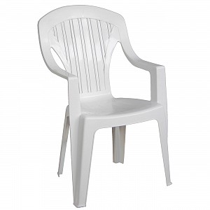 Woodwell TROPEA Πολυθρόνα Τραπεζαρίας Κήπου - Βεράντας Στοιβαζόμενη, PP Απόχρωση Άσπρο Ε-00021324 Ε311,1