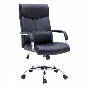 Woodwell BF5100 Πολυθρόνα Διευθυντή Βάση Μέταλλο Χρώμιο - PU Μαύρο Ε-00020461 ΕΟ220,1