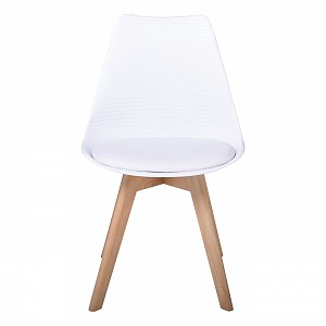Woodwell MARTIN STRIPE Καρέκλα Ξύλινο Πόδι, PP Άσπρο Ε-00022611 ΕΜ136,14S