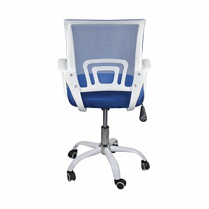 Woodwell BF2101-SW Πολυθρόνα Γραφείου με Ανάκλιση Άσπρο - Mesh Μπλε Ε-00022755 ΕΟ254,3SW