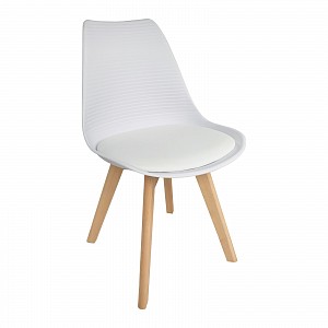 Woodwell MARTIN STRIPE Καρέκλα Ξύλινο Πόδι, PP Άσπρο Ε-00022611 ΕΜ136,14S