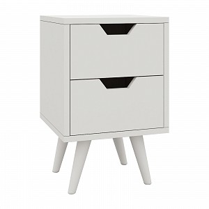 Woodwell ALINA Κομοδίνο Απόχρωση Άσπρο Ε-00022696 Ε745,3