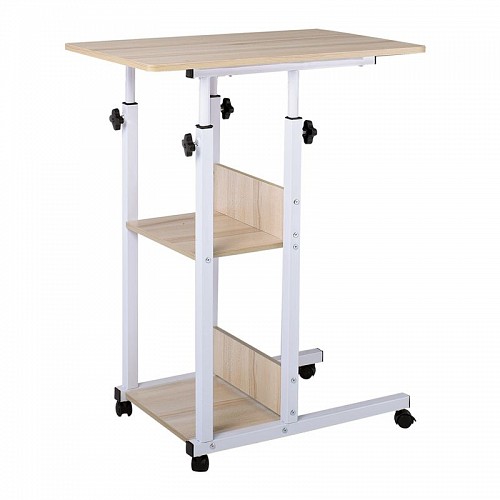 Woodwell LIFT Βοηθητικό Τραπεζάκι Μέταλλο Βαφή Άσπρο, Melamine Απόχρωση Maple Ε-00022671 ΕΜ48,1