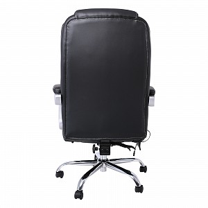 Woodwell BF8550 Massage Relax Πολυθρόνα Γραφείου Διευθυντή, Βάση Χρώμιο με Υποπόδιο, Pu  Μαύρο Ε-00022920 ΕΟ284,1