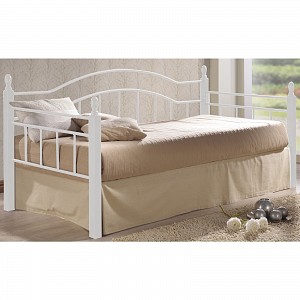 Woodwell VINCENT Daybed Κρεβάτι Μονό Μέταλλο Βαφή Άσπρο, Ξύλο Ασπρο Ε-00017402 Ε8072,1