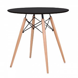 Woodwell ART Wood Τραπέζι, Πόδια Οξιά Φυσικό, Επιφάνεια MDF Μαύρο Ε-00015755 Ε7083,2