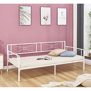 Woodwell QUEEN Daybed Κρεβάτι Μέταλλο Βαφή Άσπρο Ε-00021540 Ε8019,2