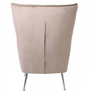 Woodwell CROMA Πολυθρόνα - Μπερζέρα Σαλονιού - Καθιστικού, Ύφασμα Ανοιχτό Καφέ Velure Ε-00021070 Ε7138,8