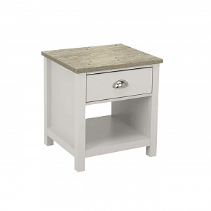 Woodwell LUXOR Κομοδίνο Απόχρωση Sonoma - Άσπρο Ε-00022012 Ε740,1